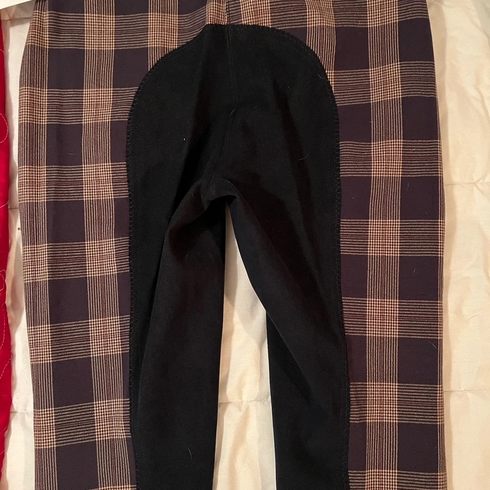 NWT Riding Sport Women's Plaid Pants - Black and Brown - Picture 5 of 7